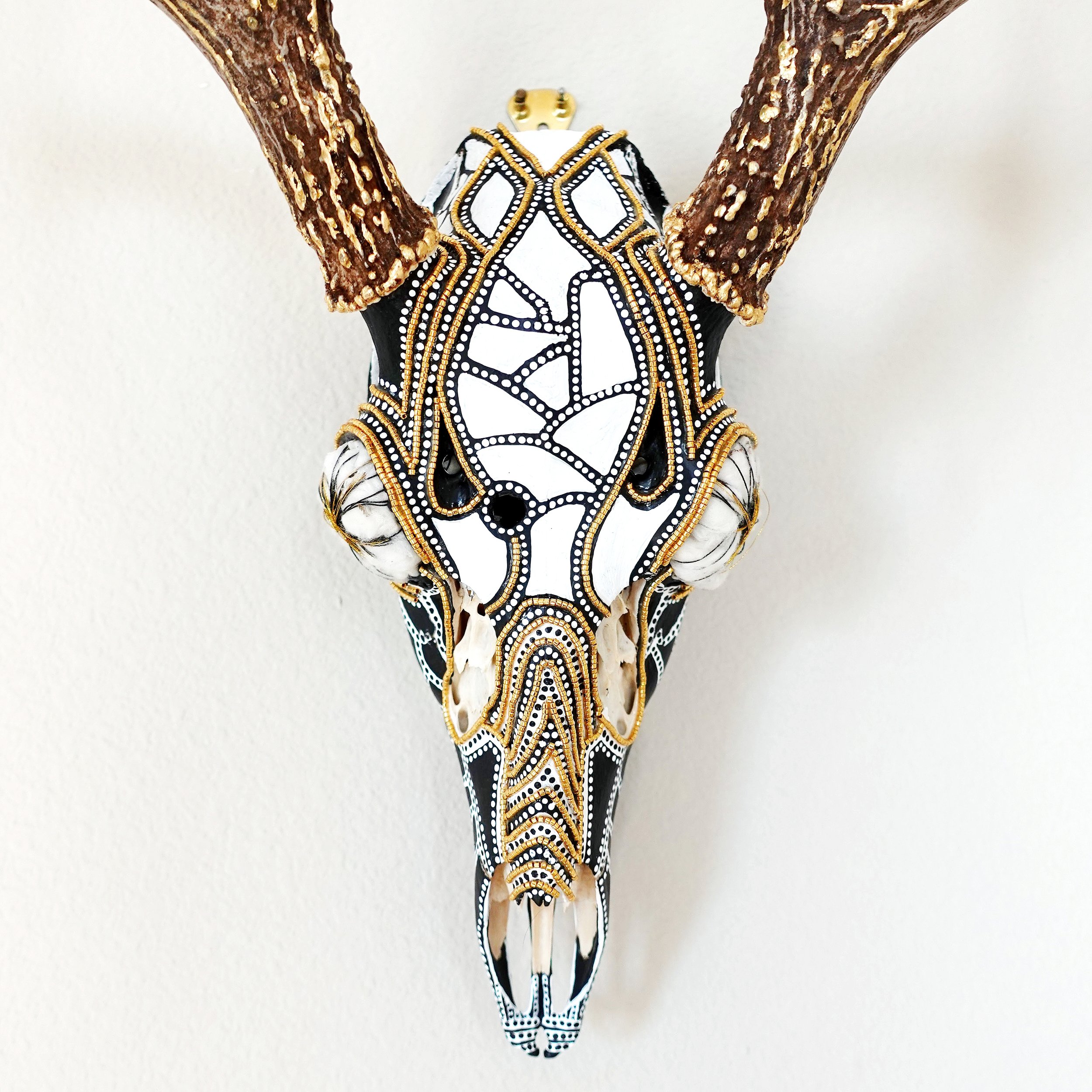 Bring Magic Home: El Olvidado Intricately Adorned Deer Skull by